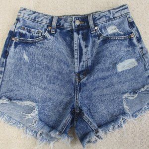 Wild Fable Women's 8 Highest Rise Distressed Jean Shorts Front And Back Pockets
